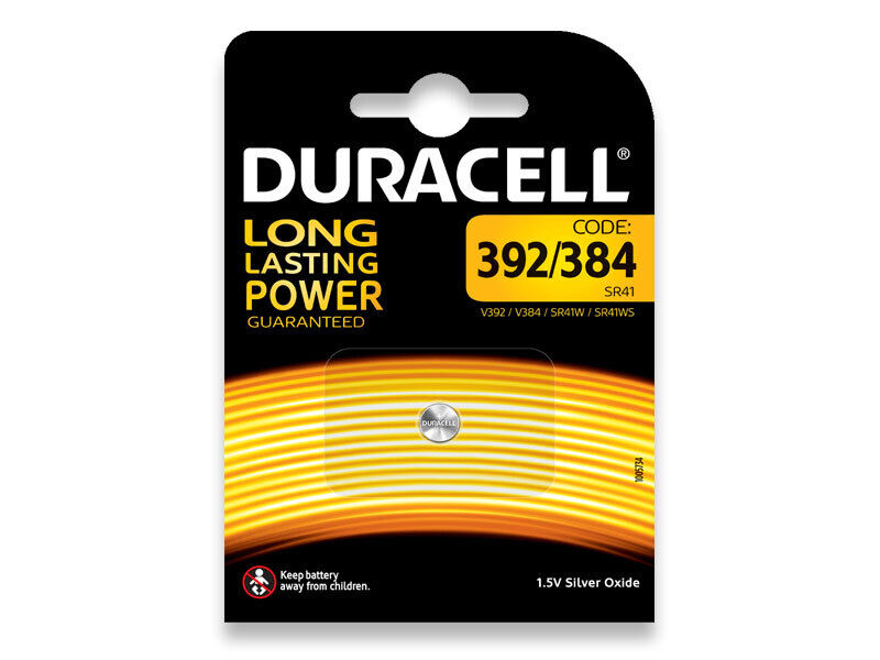 Pila DURACELL 392/384 Batteria SR41, SR41W, SR41SW 392 384 oxide argent Orologio