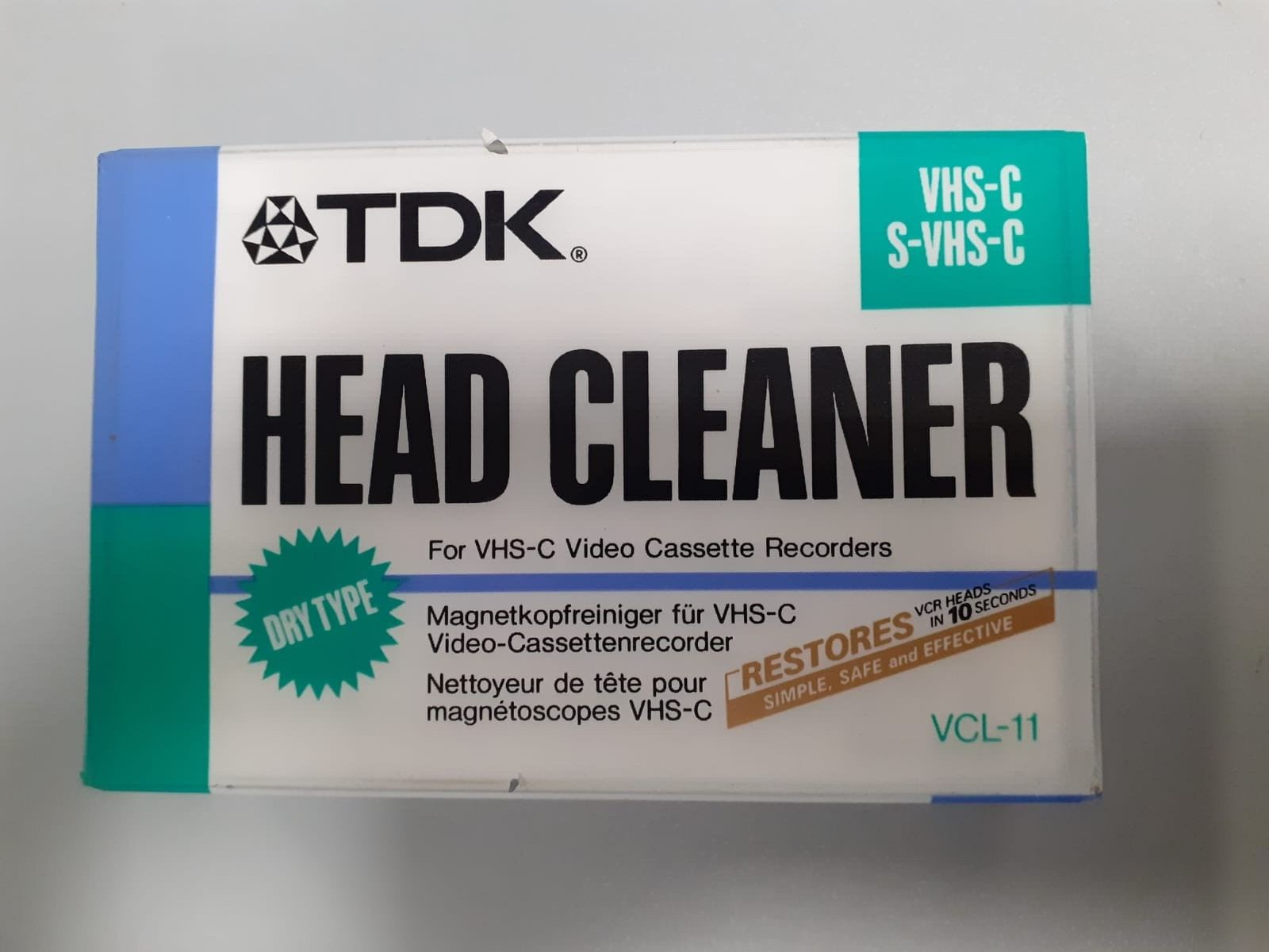 Cassetta head cleaners for VHS-C S-VHS-C Video Cassette Recorders TDK