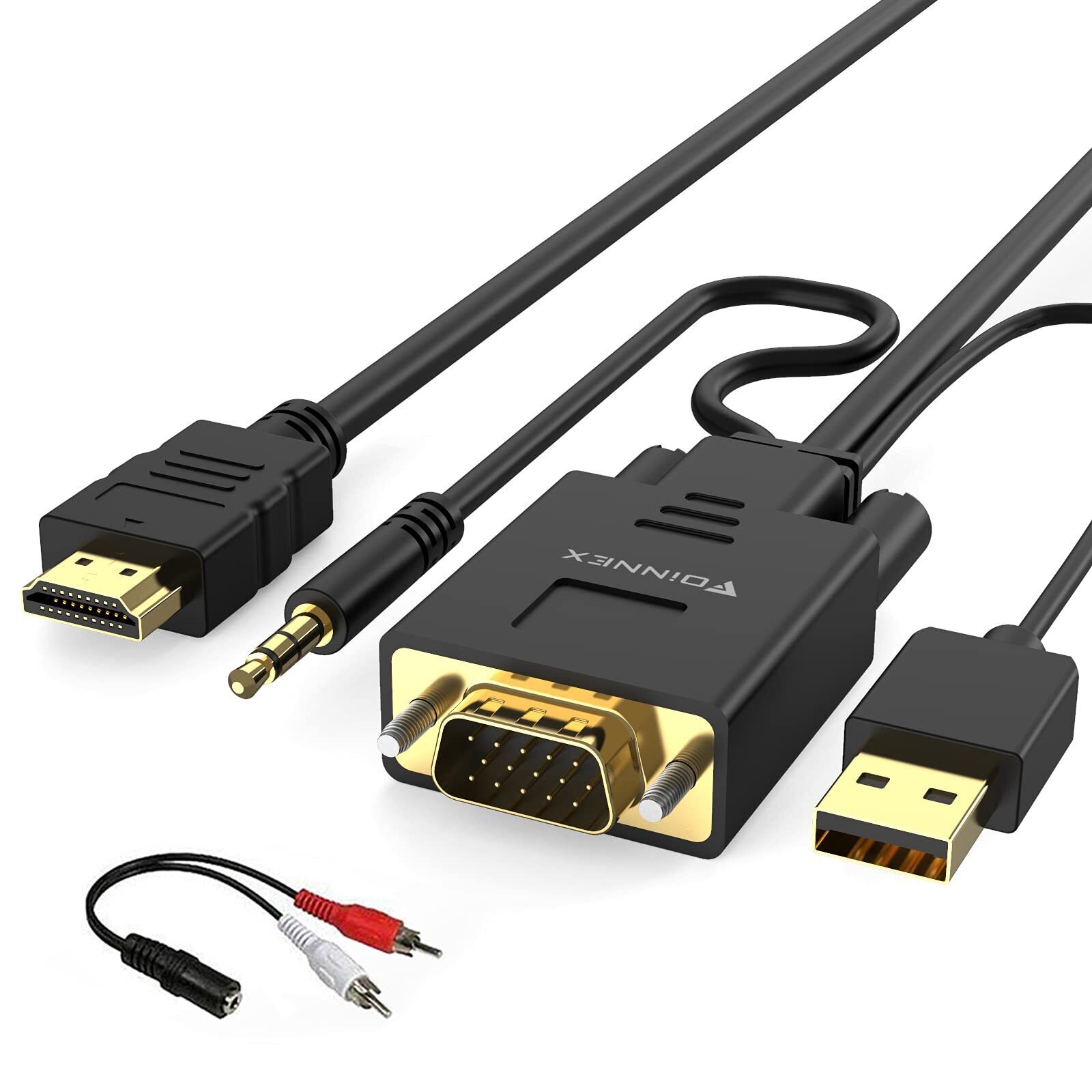 FOINNEX Cavo da VGA a HDMI con Audio, Cable VGA a HDMI PC Vecc