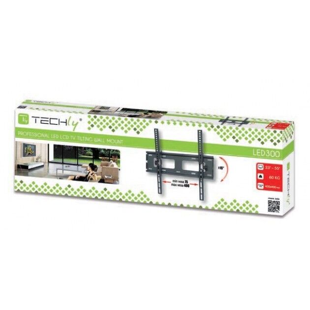 TECHLY STAFFA MURO SUPPORTO UNIVERSALE INCLINABILE TV LCD PLASMA 23 - 55 POLLICI