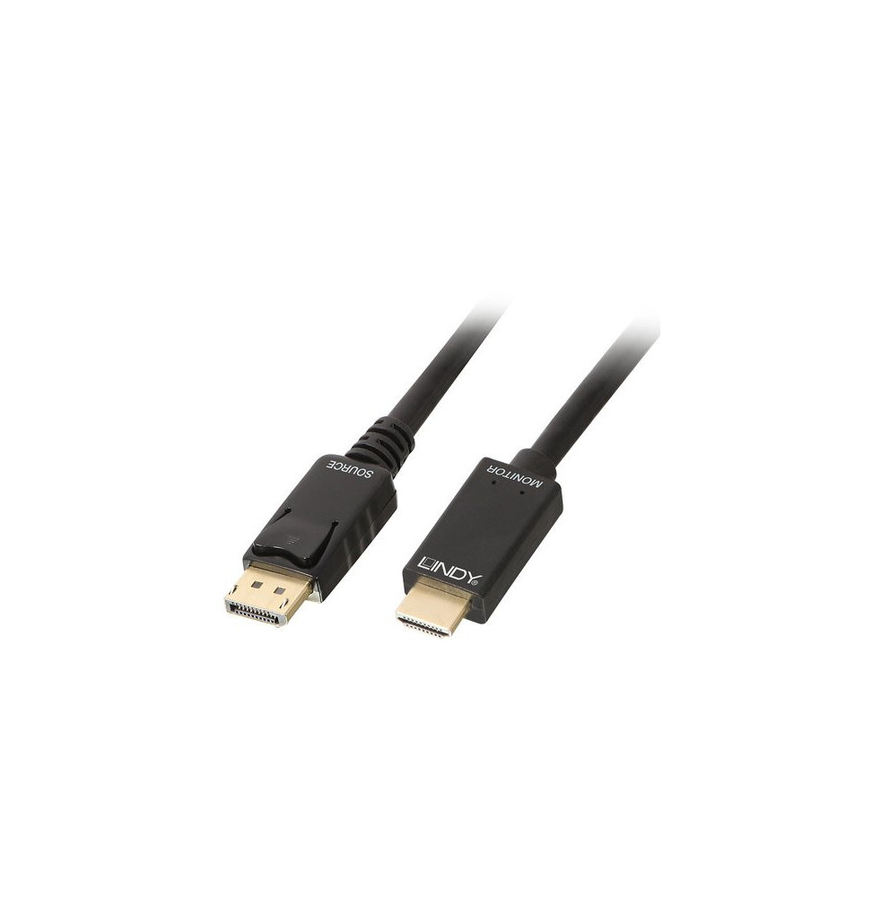 CAVO LINDY DP TO HDMI. M/M. 1MT. CONNETTORI DORATI. NERO. 36921