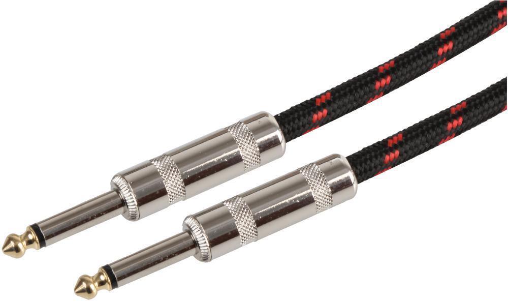 CHORD - Cavo per chitarra maschio-maschio da 6,35 mm (1/4"), 3 m nero/rosso