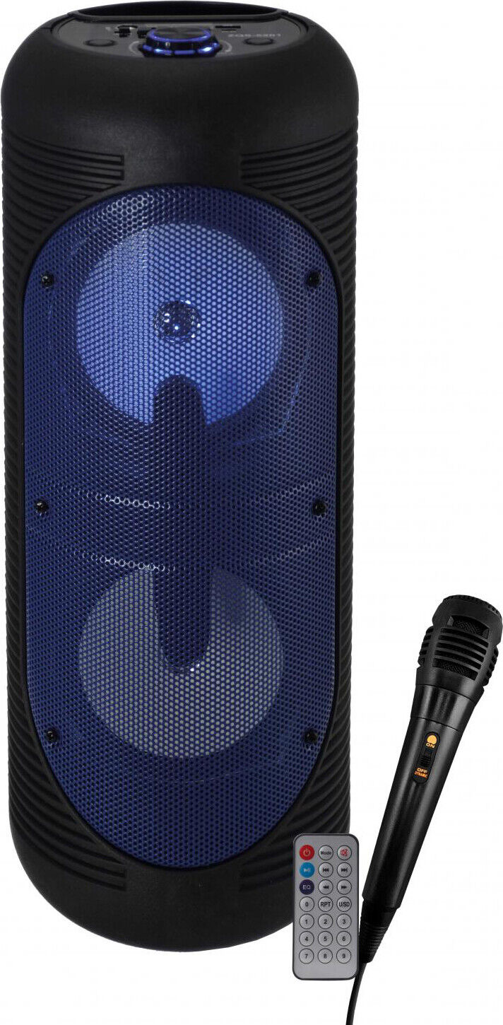 Cassa Bluetooth 2.0 canali Potenza 20 Watt LED RGB colore Nero Karma HPS T252BL