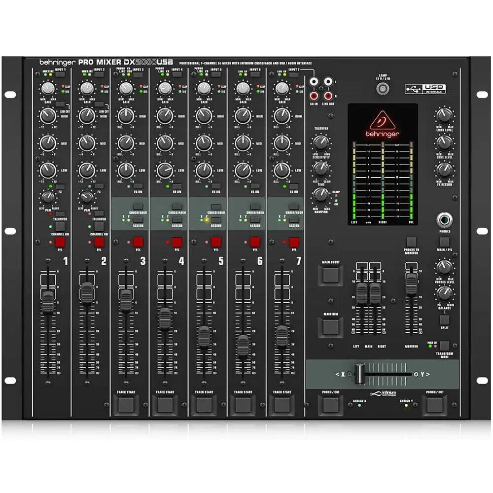 BEHRINGER DX2000USB mixer usb 7 canali con crossfader ottico NUOVO garanzia ITA