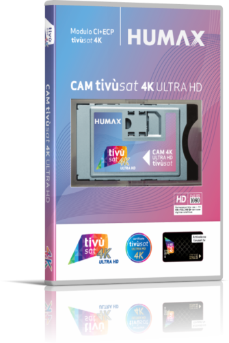 HUMAX CAM tivùsat 4K ULTRA HD  CON INTERFACCIA CI+ECP + CARD TIVUSAT 4K ULTRA HD