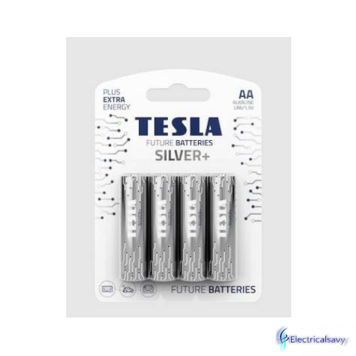BATTERIE SILVER+ 4PZ STILO LR6 AA ALCALINE TESLA