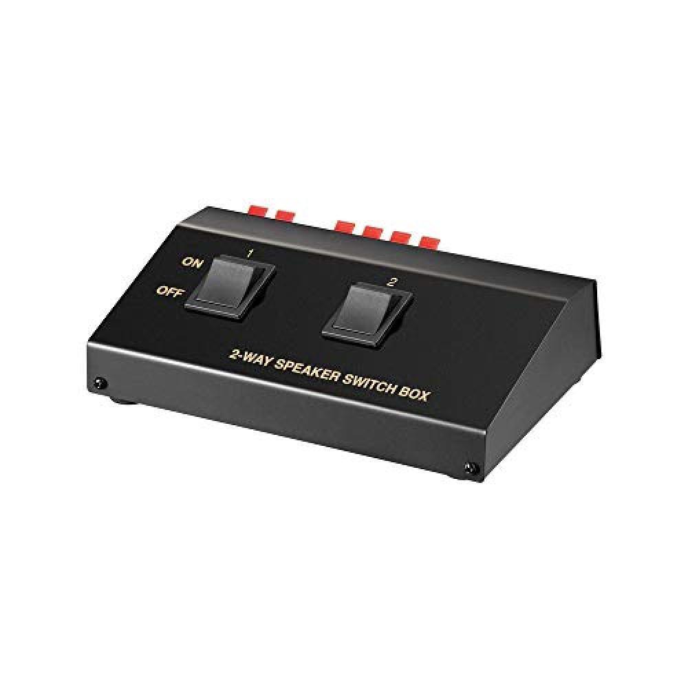 (TG. Fino a 2 coppie di diffusori) Goobay 60928 Speaker Switchbox - per collegar