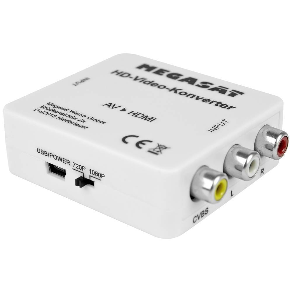 MegaSat AV Convertitore Megasat HD-Video-Konverter (AV zu HDMI) [AV - HDMI]