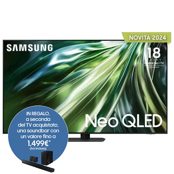 Samsung Neo QLED 4k QE65QN90DATXZT 65 Pollici Smart Tv Processore NQ4 AI