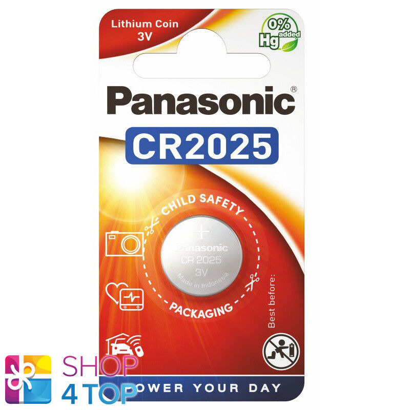 Panasonic CR2025 Litio Batteria 3V Cella a Moneta Bottone 1BL blister Exp 2033