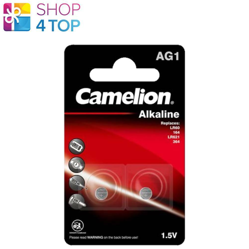 2 Camelion Alcalino batteries LR621 LR60 AG1 1.5V Scadenza 2025 No Mercury 2BL