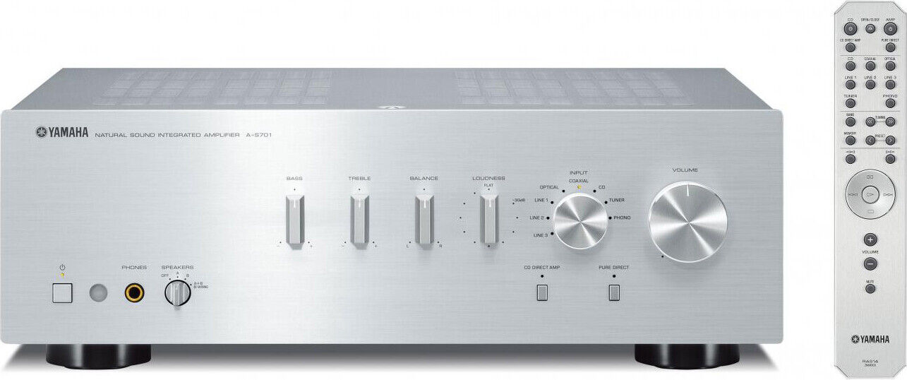 YAMAHA Amplificatore Audio 2.0 Canali Potenza 160 Watt Cablato Argento A-S701/S