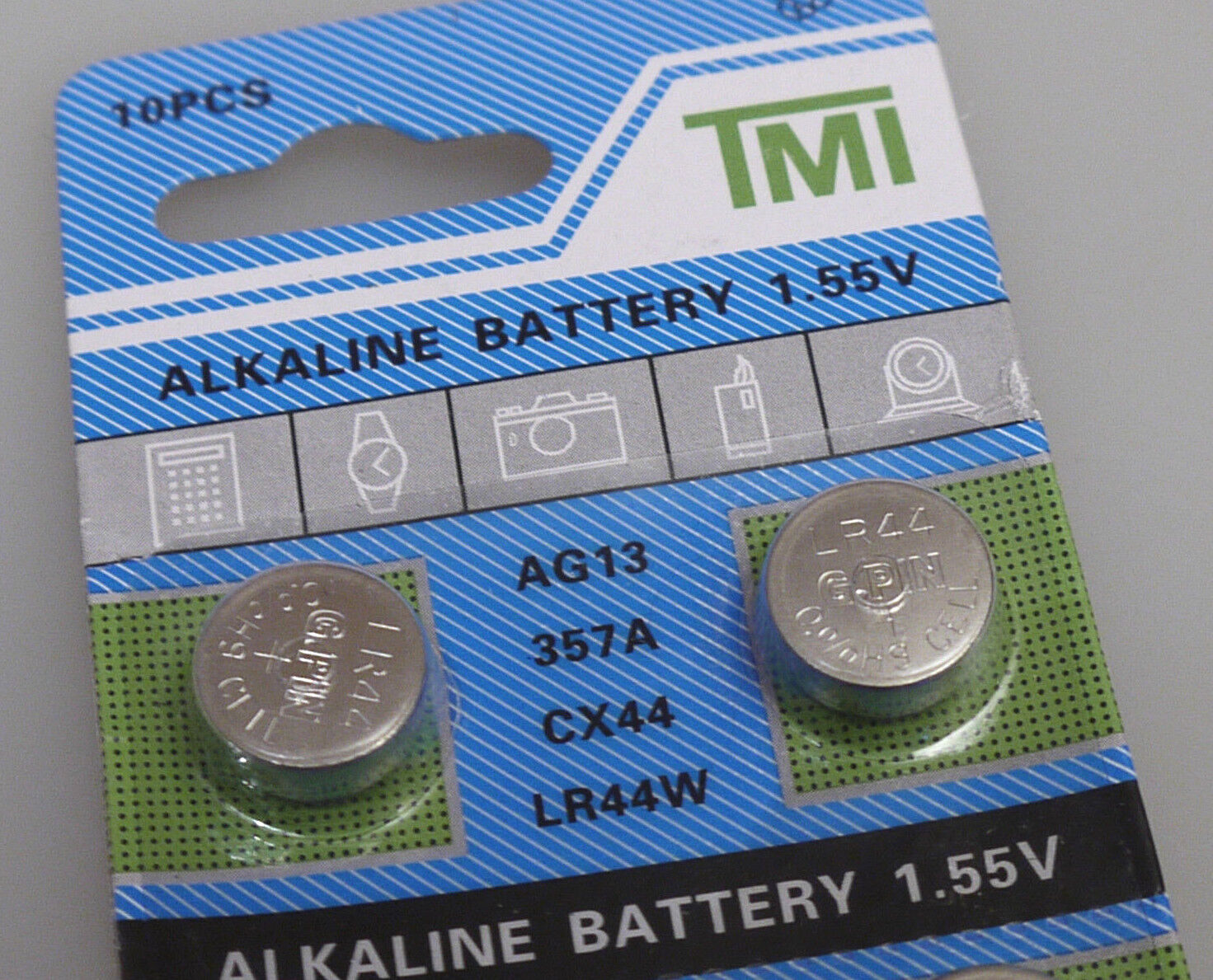 PRL) BATTERIE BOTTONE ALKALINE BATTERY BOUTON PILE 1.55 V AG13 357A CX44 LR44W
