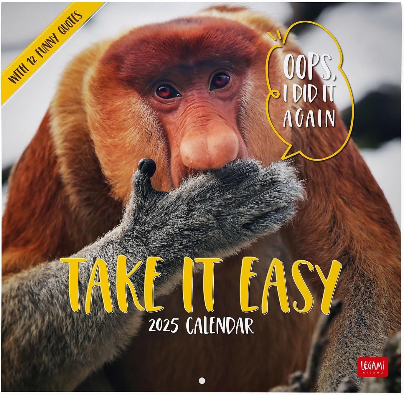 CALENDARI 2025 LEGAMI cm 30x29h TAKE it EASY da parete VERTICALE