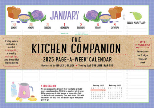 The Kitchen Companion Page-A-Week Calendar 2025: It's Magnetic! Perfect for