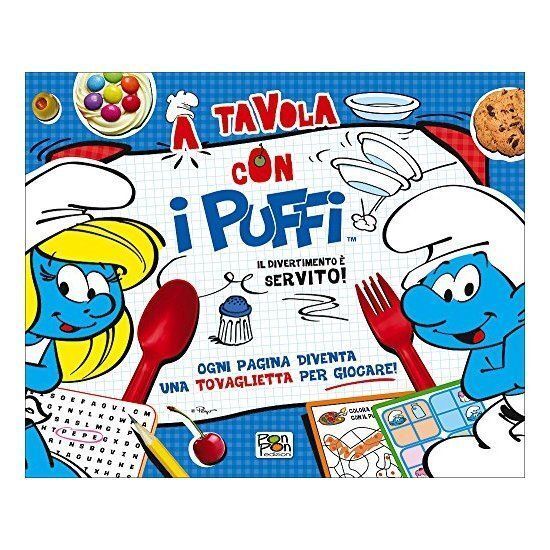 A TAVOLA CON I PUFFI - TOVAGLIETTE CON GIOCHI