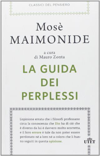 9788841897652 La guida dei perplessi - Mosè Maimonide,M. Zonta