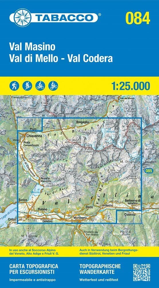 9788883151965 Val Masino, Val di Mello, Val Codera. Carta topogr...e 1:25000: 84