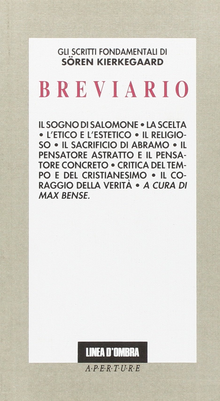 9788809009387 Breviario - Kierkegaard