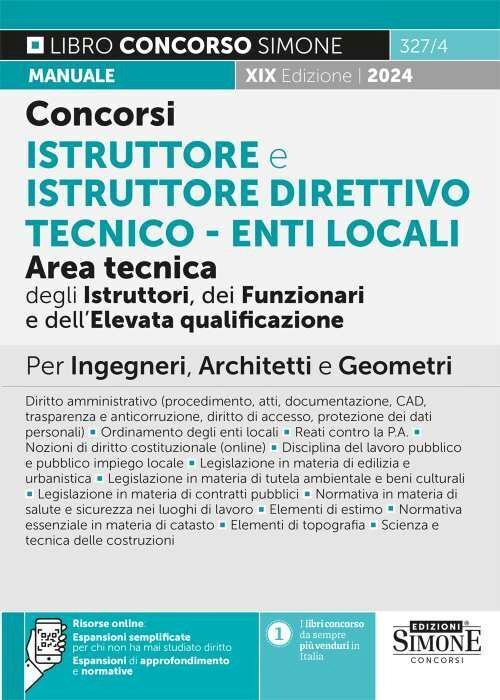 CONCORSI ISTRUTTORE E ISTRUTTORE DIRETTIVO TECNICO. ENTI LOCALI AREA TECNICA DEG