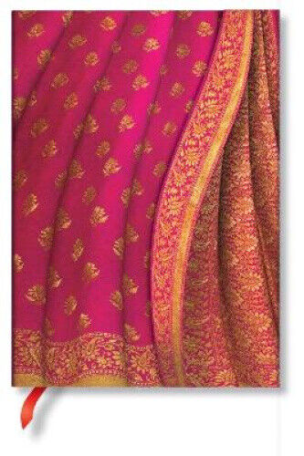 Gulabi (Varanasi Silks and Saris) Midi Lined Hardcover Journal (Varanasi Silks