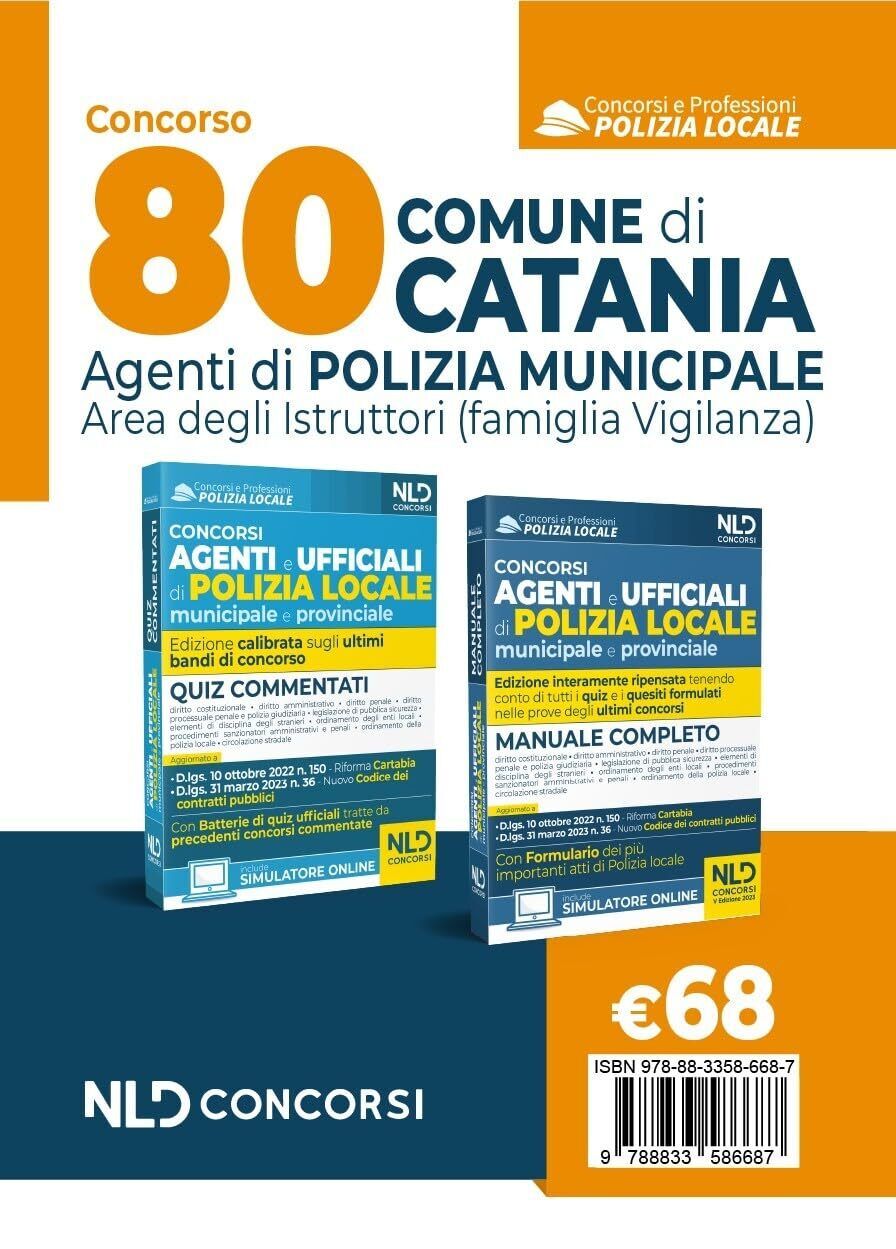 9788833586687 Concorso 80 agenti polizia locale Catania. Manuale.... Nuova ediz.