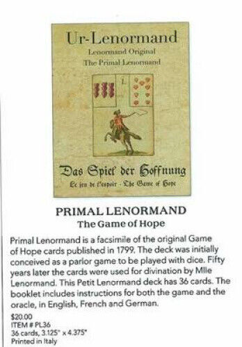 Primal Lenormand: The Game of Hope by Alexander Gluck