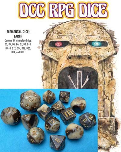 Harley Stroh DCC RPG Dice Set Elemental Dice: Earth (Tascabile)