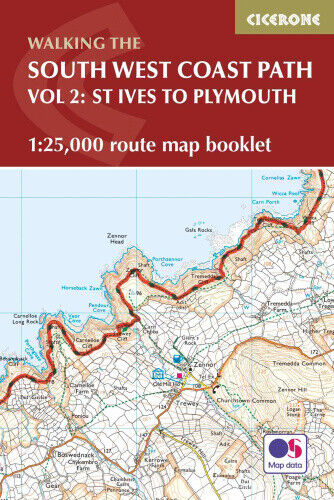 South West Coast Path Map Booklet - Vol 2: St Ives to Plymouth: 1:25,000 OS