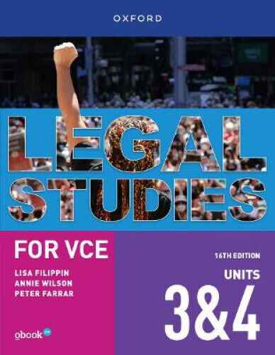 Legal Studies for VCE Unit 3 & 4 Student Book+obook pro (Oxford VCE Legal