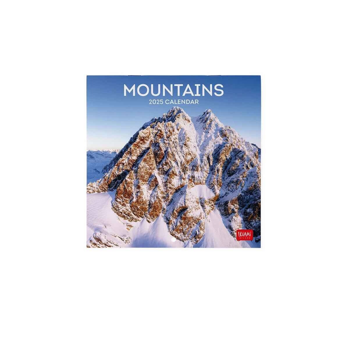 CALENDARIO montagne 2025 LEGAMI cm 18X18 da parete MOUNTAINS