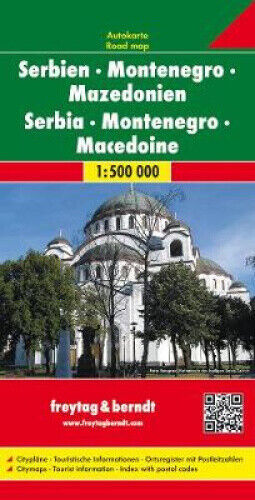 Serbien / Montenegro / Mazedonien 1 : 500 000. Autokarte