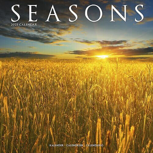 Seasons Calendar 2025 Square Scenic Wall Calendar - 16 Month