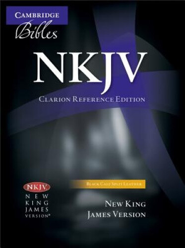 NKJV Clarion Reference Edition NK484: X Black Calf Split Leather