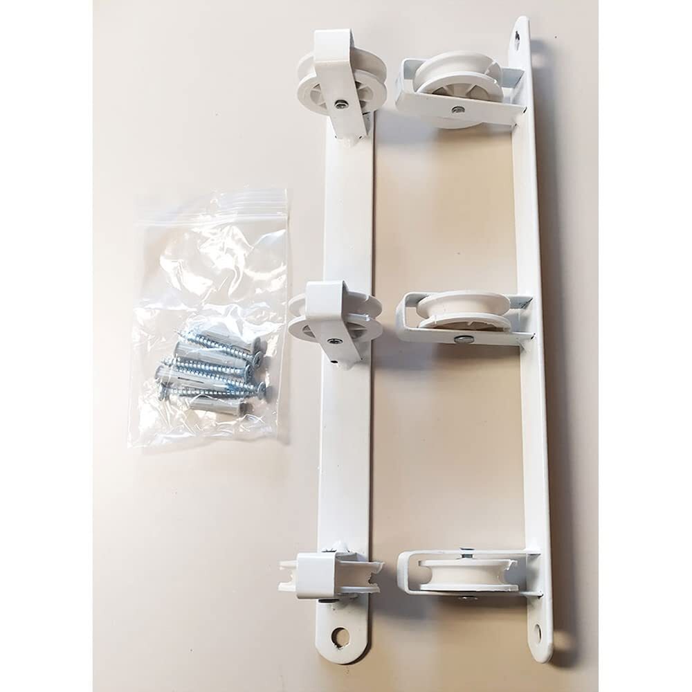 Clothes Line Tarrés Basic 3 Pulleys White Wall 37 X 5 X 5 Cm NUOVO