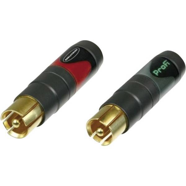 Neutrik nf2cb2 connettore rca spina dritta poli 2 nero rosso pz