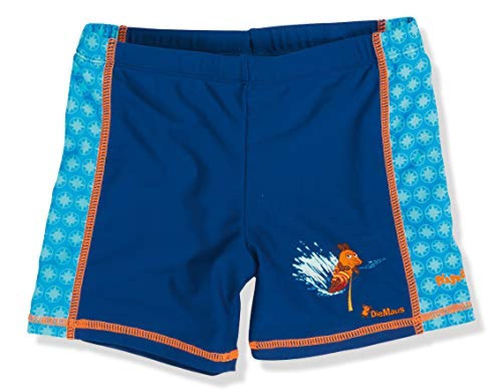 (TG. 98-104) Playshoes UV-Schutz Shorts Die Maus Pantaloncini, Blu Marino, 98/10