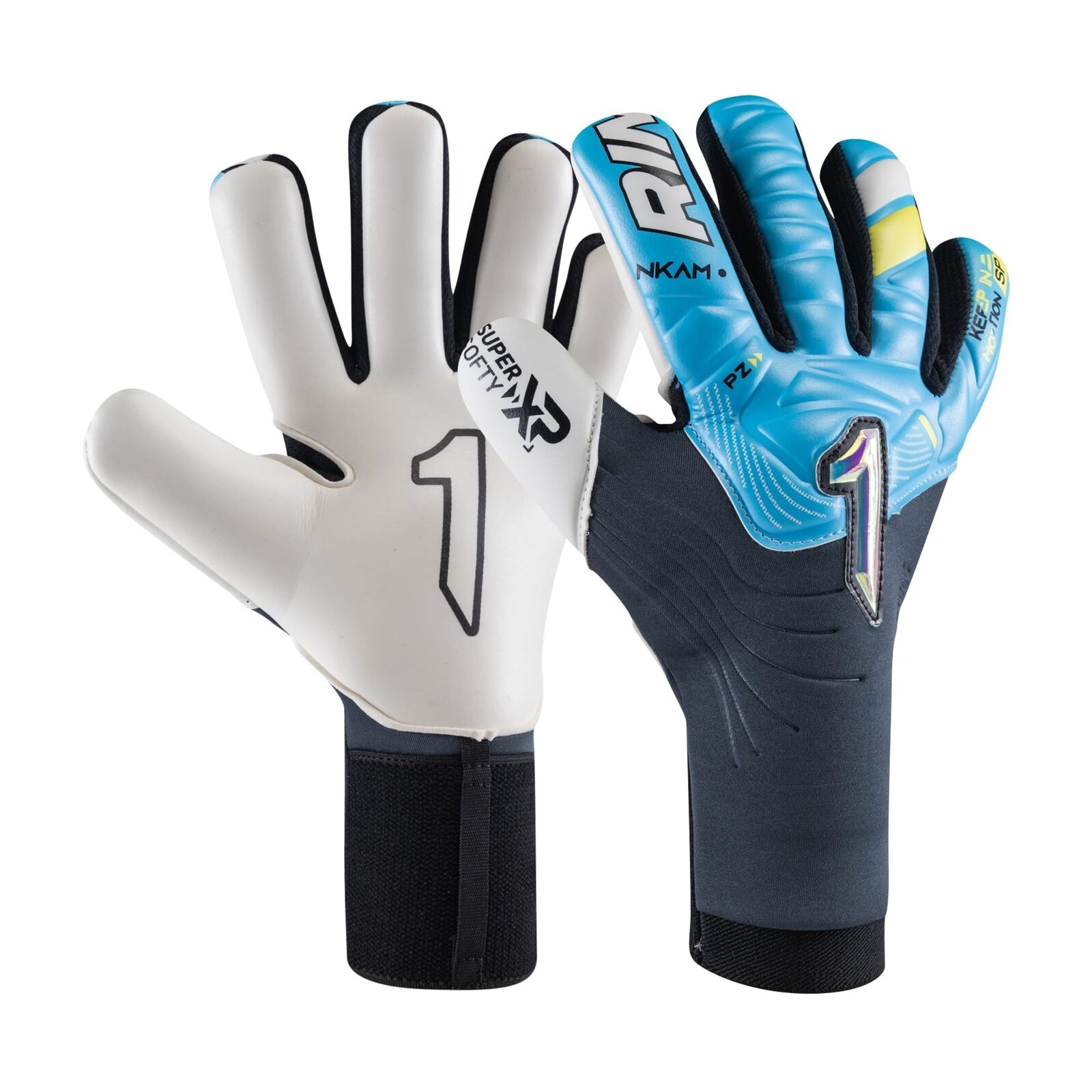 Goalkeeper Gloves Rinat Nkam Semi Onana Water Adults (Size: 9) NUOVO