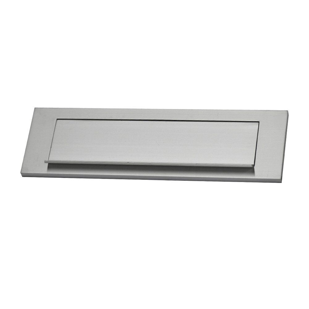 Letterbox Plaques Edm 25,4 X 7,5 Cm Silver Aluminium NUOVO