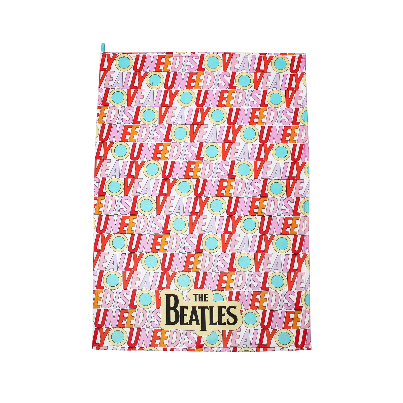 BEATLES Tea Towel (Recycled Cotton) - The Beatles (Love) ACC NUOVO