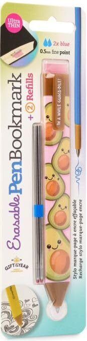 Pen Bookmark Avocado With Refills NUOVO