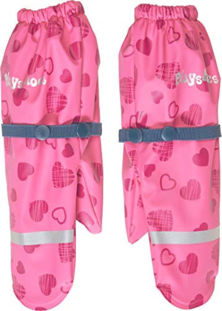 (TG. 2) Playshoes Matschhandschuh mit Fleece-Futter Herzchen Guanti, Rosa (Pink