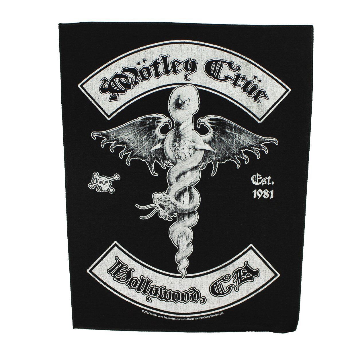 MOTLEY CRUE HOLLYWOOD (BACKPATCH) NUOVO