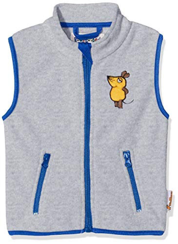 (TG. 86) Playshoes Die Maus Fleece-Weste Die Maus Gilet, Grigio (Grau/Melange 37