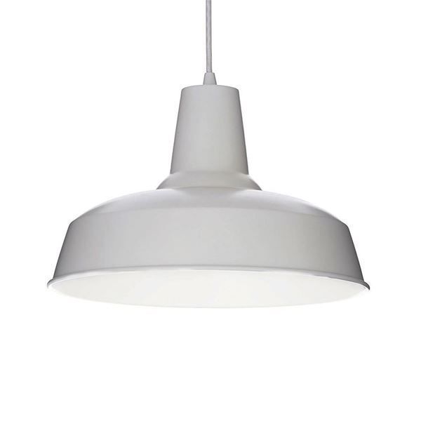 IDEAL LUX MOBY  SP1 BIANCO, lampada a sospensione moderna casa ufficio in metall