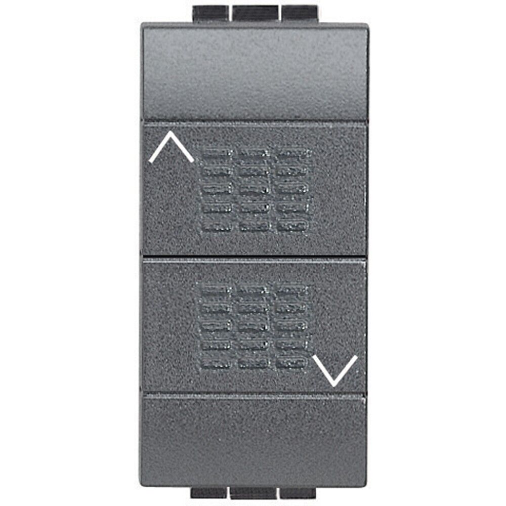 L4037  LIVING  internation Pulsante doppio interbloccato 10A 250 Vac -Antracite