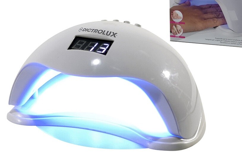 Lampada asciuga smalto per mani unghie 24 luci Led UV  macchina gel manicure ped