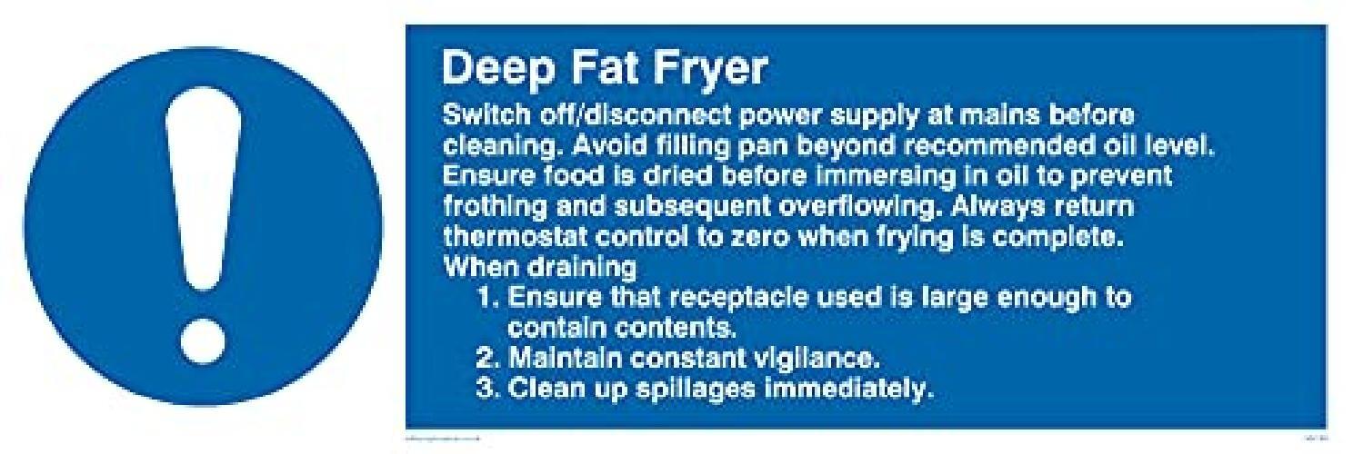 Confezione da 5  Segno per friggitrice con scritta Deep Fat Friggitrice  300