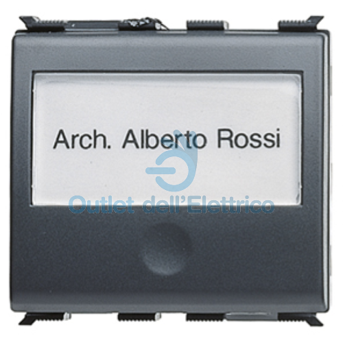 GEWISS PULSANTE CON TARGA PORTANOME ILLUMINABILE GW30038 PLAYBUS