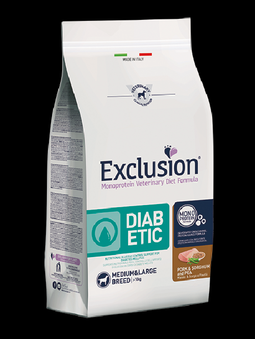 exclusion vet diet diabetic medium/large 12kg